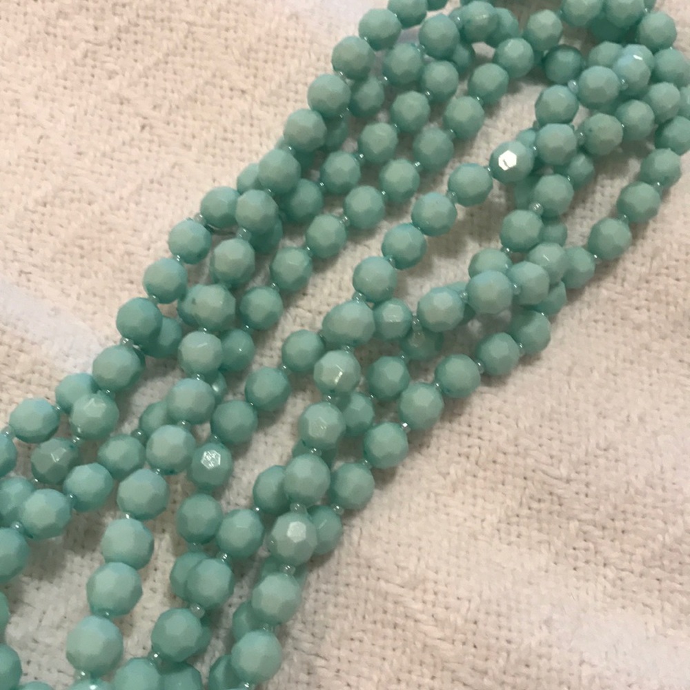 Teal Beaded Necklace